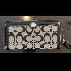 Coach- black “C” wallet